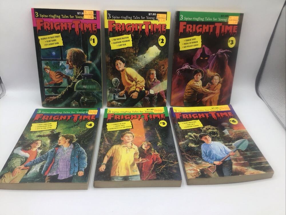 Vtg Fright Time Books Lot 1 2 3 4 5 6 90s Childrens Horror Paperbacks Set 1-6